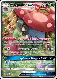 Vileplume GX card in Spanish