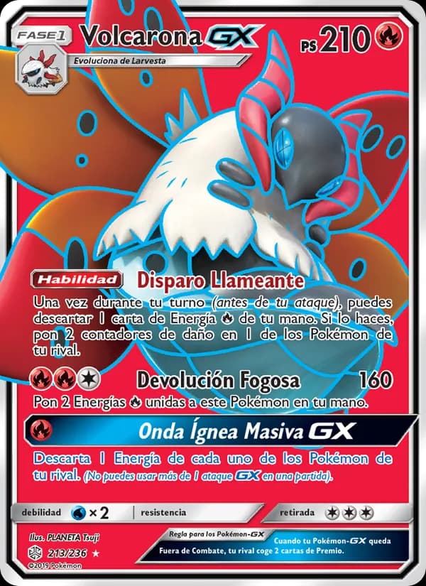 Volcarona GX card in Spanish