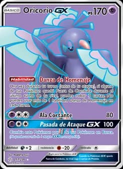 Oricorio GX card in Spanish