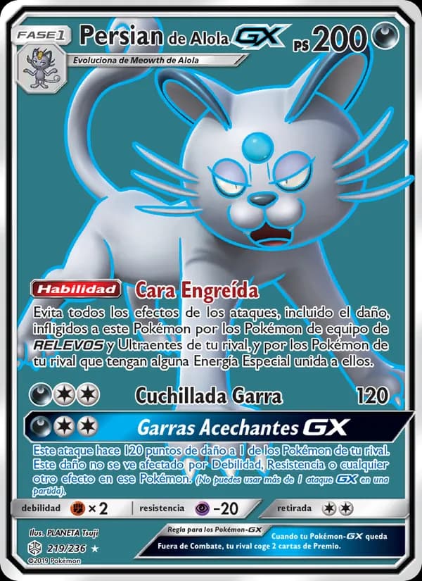 Persian de Alola GX card in Spanish