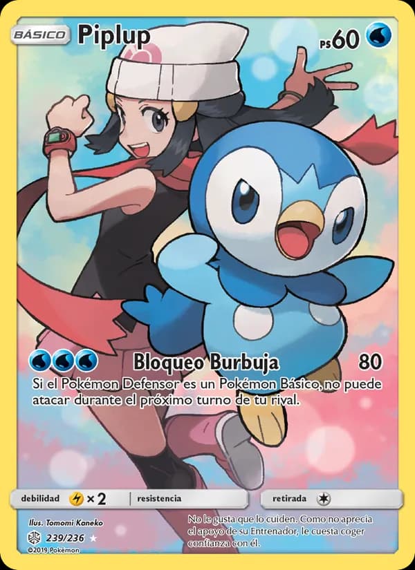 Piplup card in Spanish