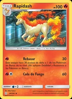 Rapidash card in Spanish