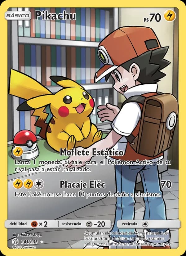 Pikachu card in Spanish