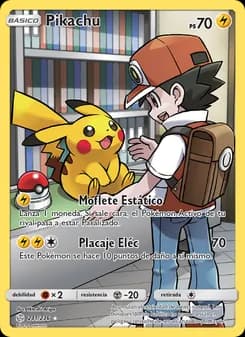 Pikachu card in Spanish
