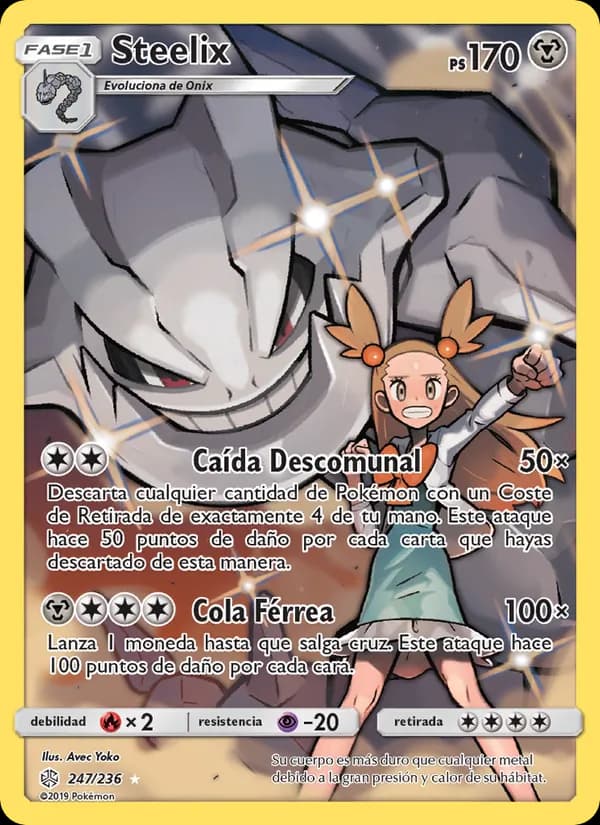Steelix card in Spanish