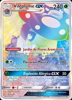 Vileplume GX card in Spanish