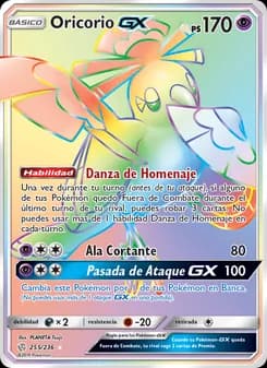 Oricorio GX card in Spanish