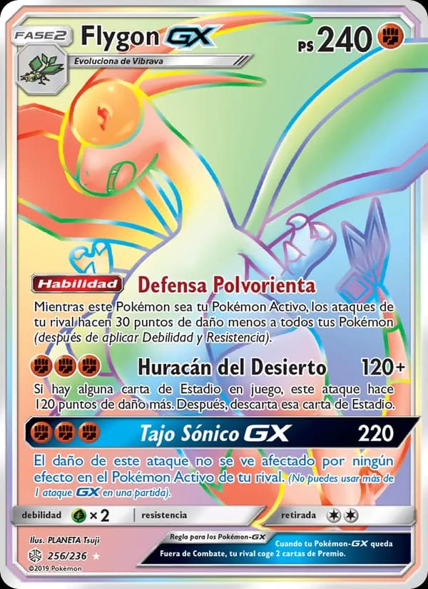 Flygon GX card in Spanish