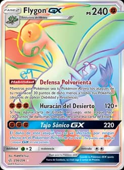 Flygon GX card in Spanish