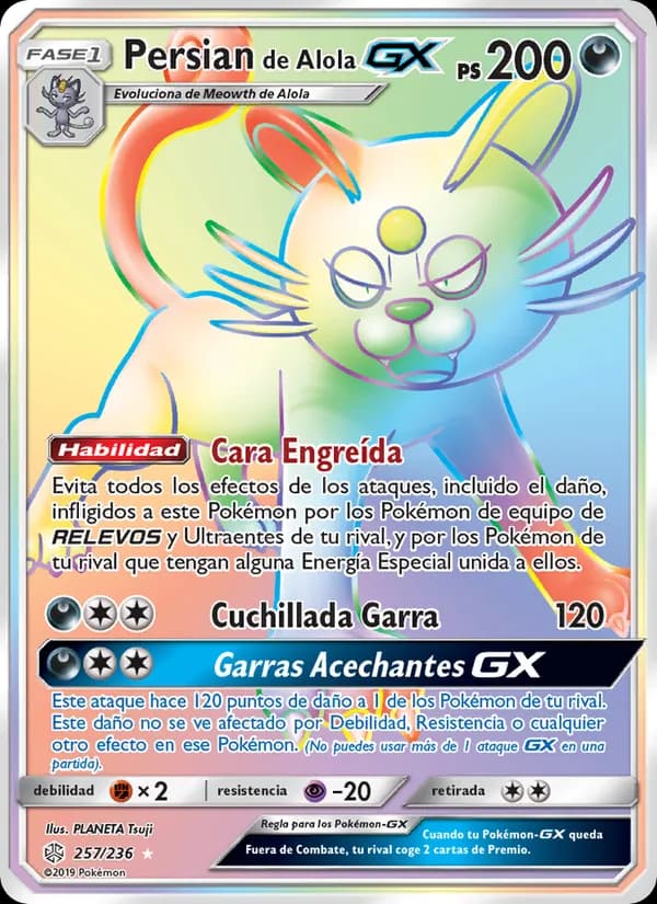 Persian de Alola GX card in Spanish
