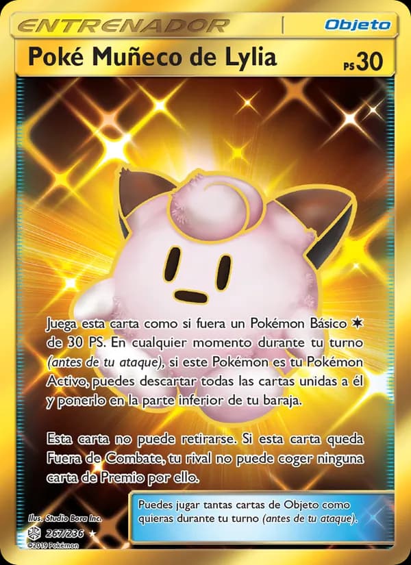 Poké Muñeco de Lylia card in Spanish