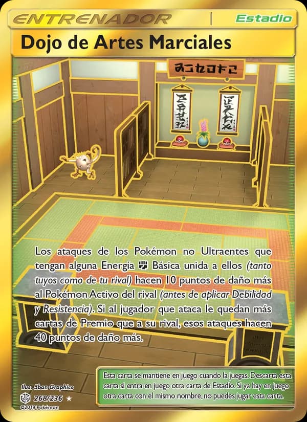 Dojo de Artes Marciales card in Spanish