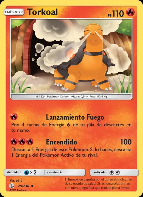 Torkoal card in Spanish