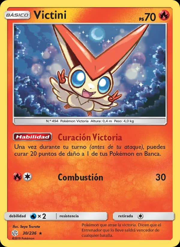 Victini card in Spanish