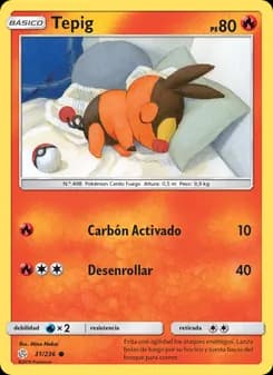 Tepig card in Spanish