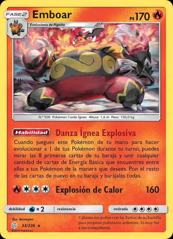 Emboar card in Spanish
