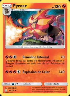 Pyroar card in Spanish