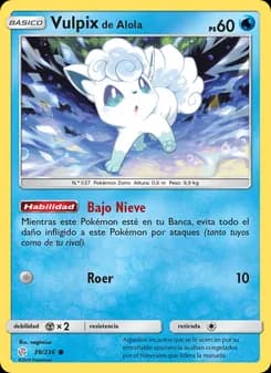 Vulpix de Alola card in Spanish