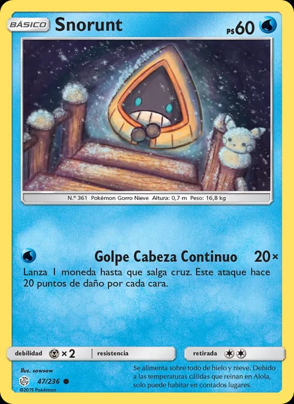 Snorunt card in Spanish