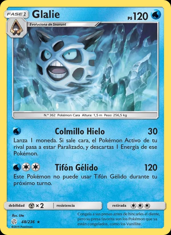Glalie card in Spanish