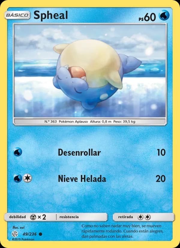 Spheal card in Spanish