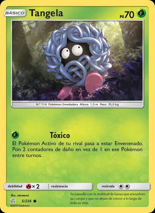 Tangela card in Spanish