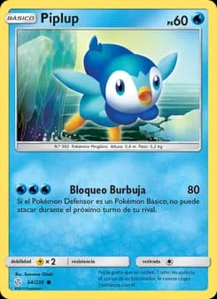 Piplup card in Spanish