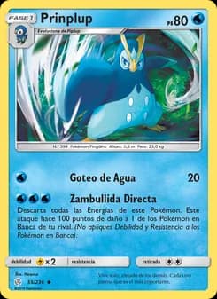 Prinplup card in Spanish