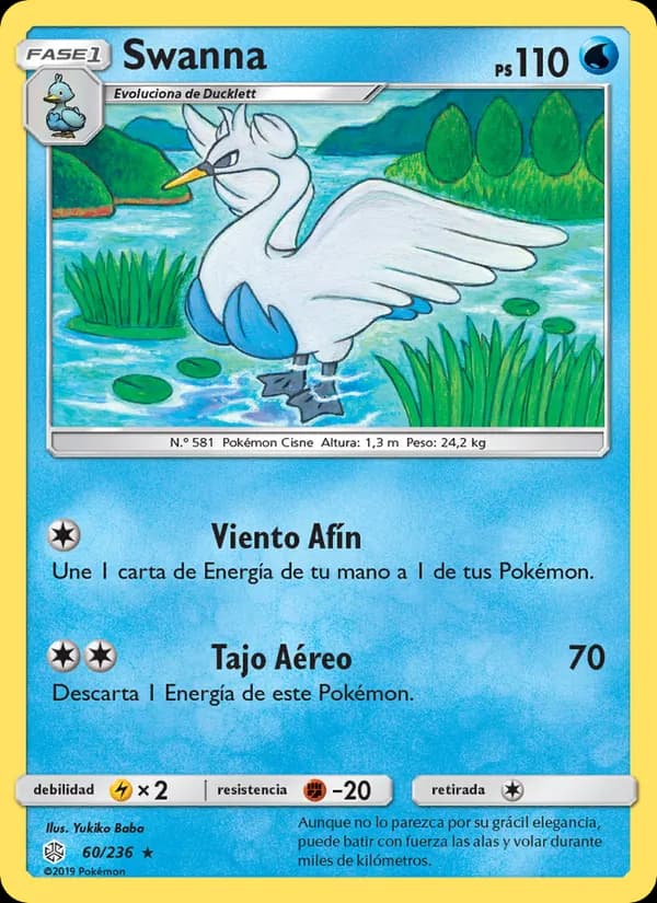 Swanna card in Spanish