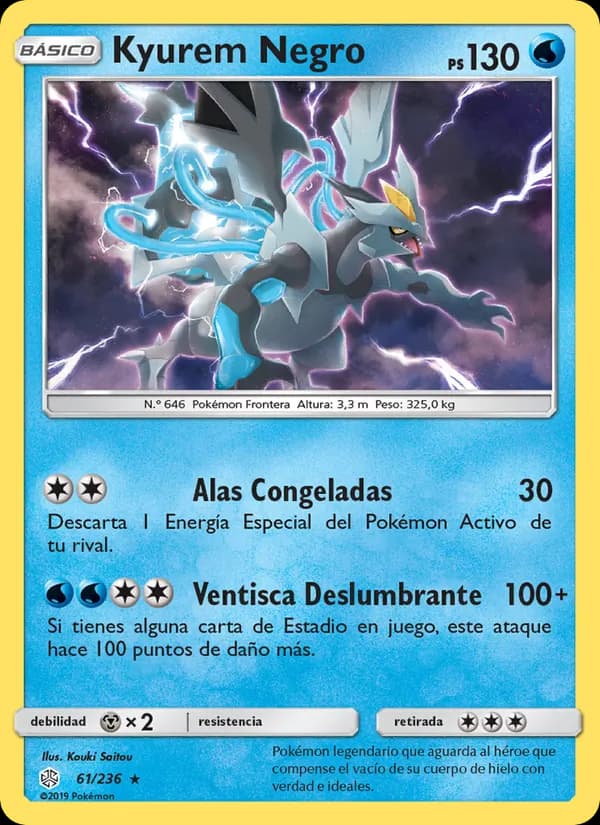 Kyurem Negro card in Spanish