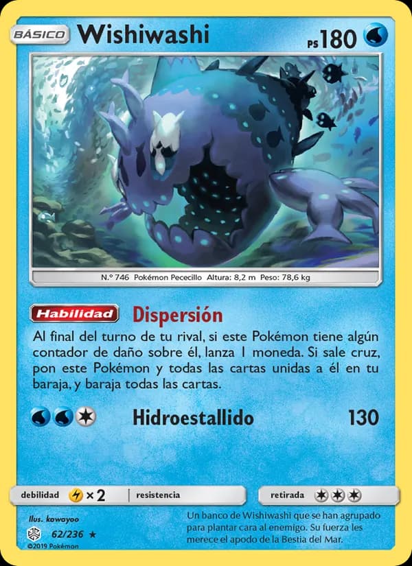 Wishiwashi card in Spanish
