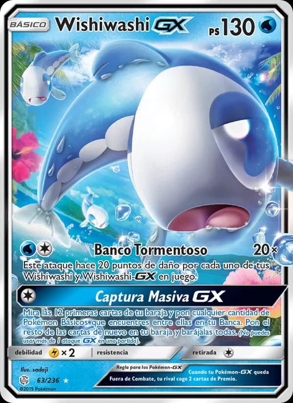 Wishiwashi GX card in Spanish