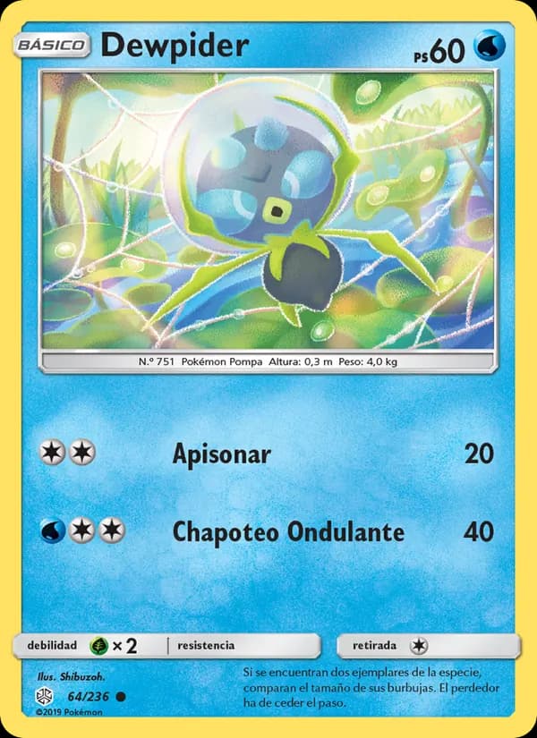 Dewpider card in Spanish
