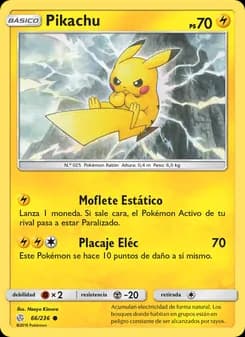 Pikachu card in Spanish