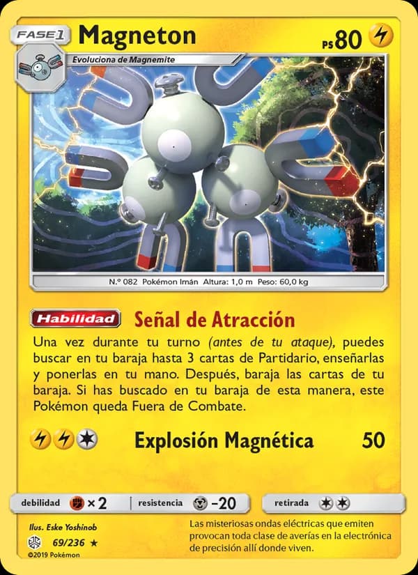 Magneton card in Spanish