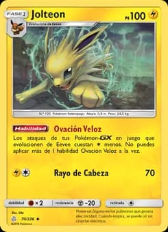 Jolteon card in Spanish