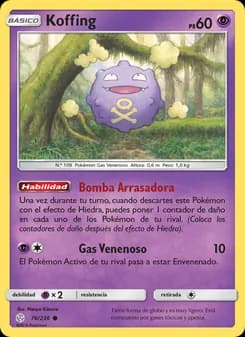 Koffing card in Spanish