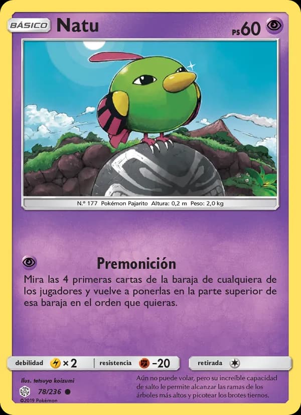 Natu card in Spanish