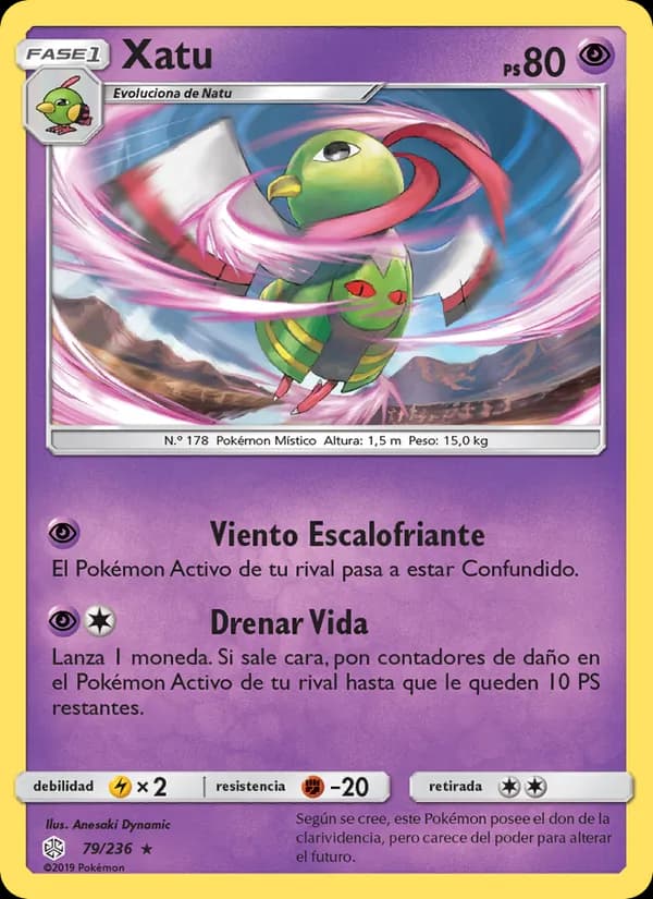 Xatu card in Spanish