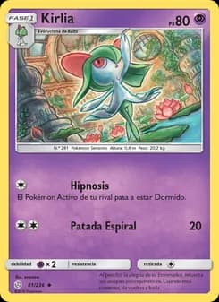 Kirlia card in Spanish