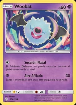 Woobat card in Spanish