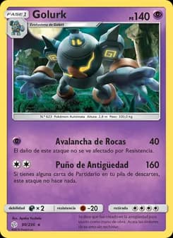 Golurk card in Spanish