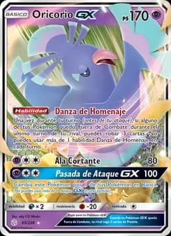 Oricorio GX card in Spanish
