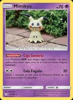 Mimikyu card in Spanish