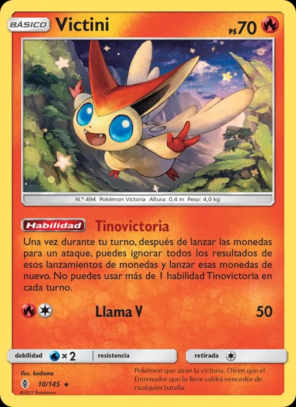 Victini card in Spanish