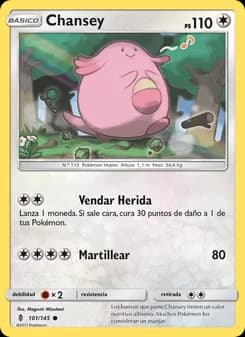 Chansey card in Spanish