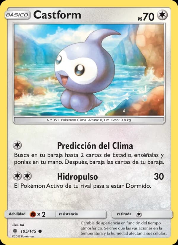 Castform card in Spanish