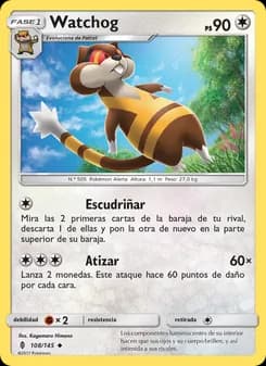 Watchog card in Spanish