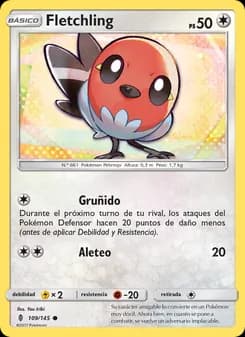 Fletchling card in Spanish