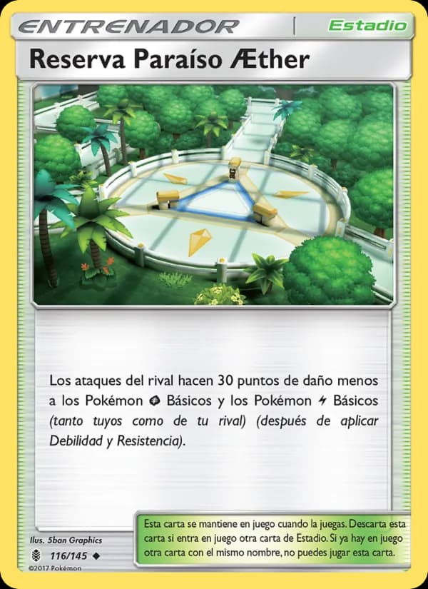 Reserva Paraíso Æther card in Spanish